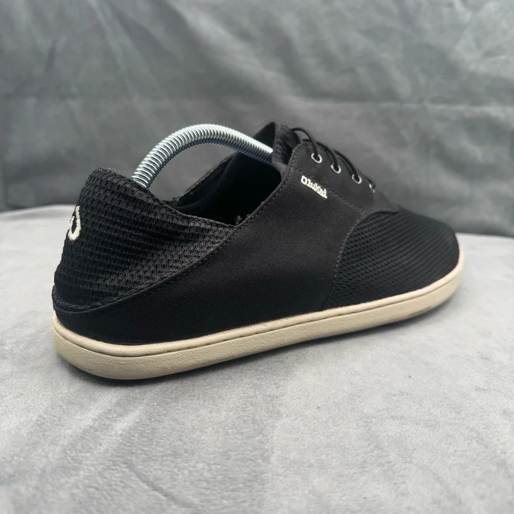 OluKai Nohea Moku Mens Size 10 Black Lace Up‎ Boat Casual Shoes